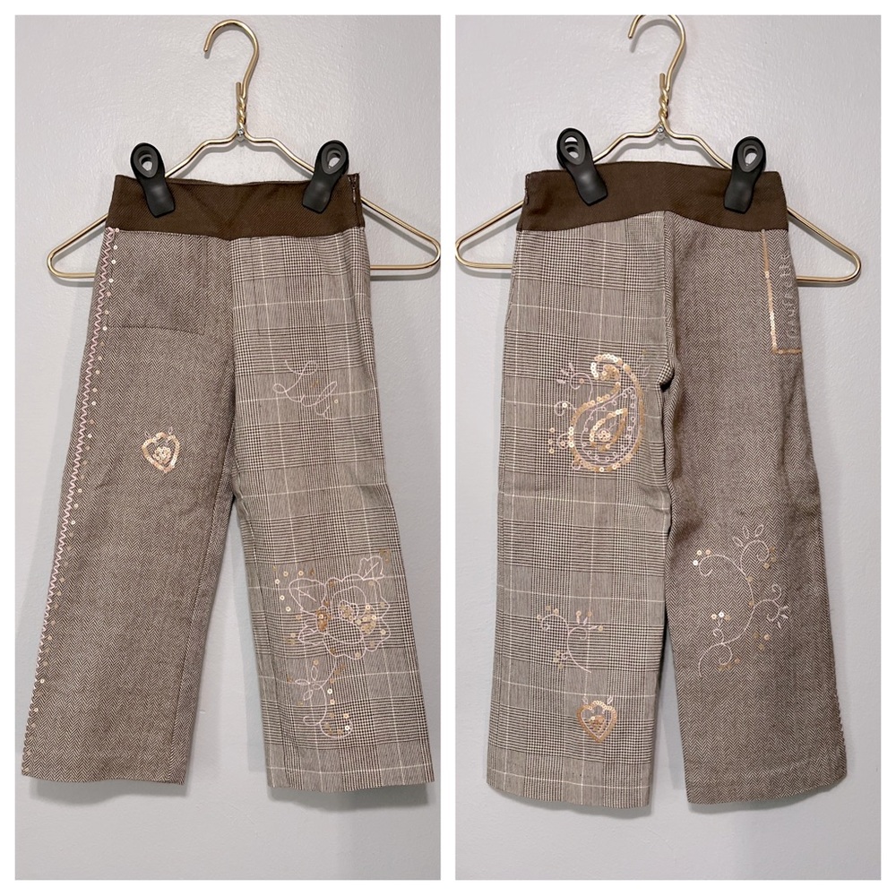 Lili Gaufrette Little Girls Embellished Wide Leg Pants